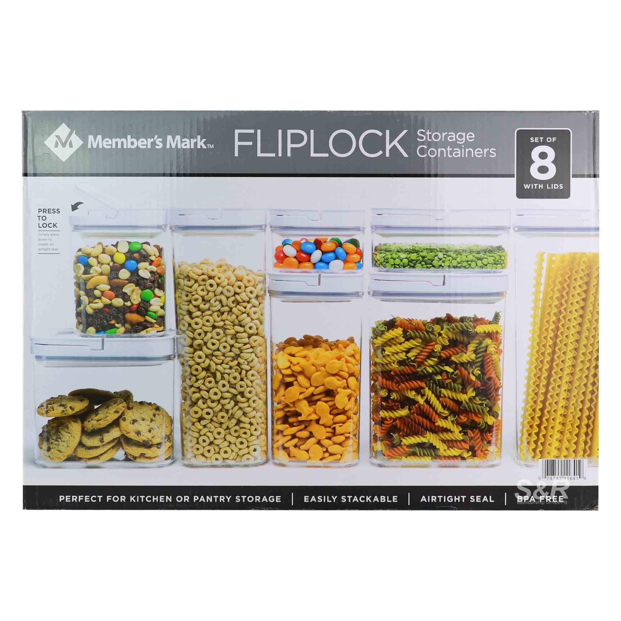 Member's Mark Fliplock Storage Containers 8pcs Member's Mark Fliplock Storage Containers 8pcs
